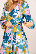 Load image into Gallery viewer, Tropical wrap dress
