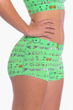 Load image into Gallery viewer, bright green bust themed boyshort