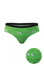 Load image into Gallery viewer, Haunted green women cheeky underwear