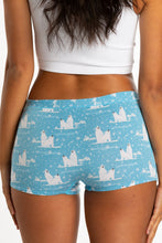 Load image into Gallery viewer, white and light blue polar bear boyshort underwear
