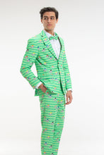 Load image into Gallery viewer, louisville green horse racing stripe suit