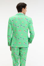 Load image into Gallery viewer, stripe suit printed horse racing for men
