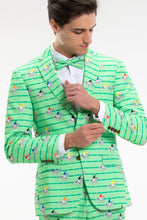 Load image into Gallery viewer, green pastel horse racing suit for men