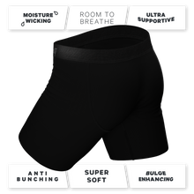 Load image into Gallery viewer, Super soft black long leg boxer