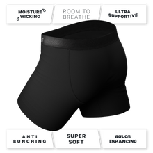 Load image into Gallery viewer, Black Ball Hammock® Pouch Underwear with Fly, close-up of text and sign.