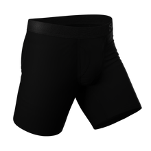 Load image into Gallery viewer, The Threat Level Midnight | Black Long Leg Ball Hammock® Pouch Underwear With Fly