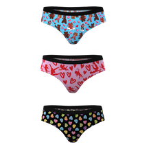 Load image into Gallery viewer, 3 pack heart's day underwear