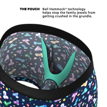 Load image into Gallery viewer, Close-up of crystal sword on The Family Jewels Ball Hammock® Pouch Underwear With Fly.