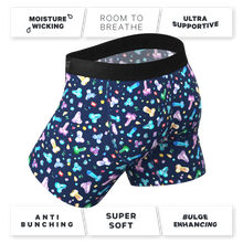 Load image into Gallery viewer, Boxer briefs with dog bones print, men's underwear with crystal key design.
