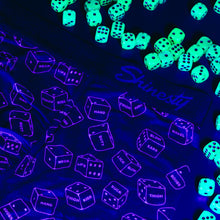 Load image into Gallery viewer, Seamless thong with glow in the dark dice print
