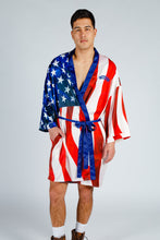 Load image into Gallery viewer, red white and blue kimono
