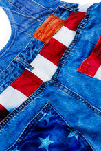 Load image into Gallery viewer, USA flag denim one piece swimsuit
