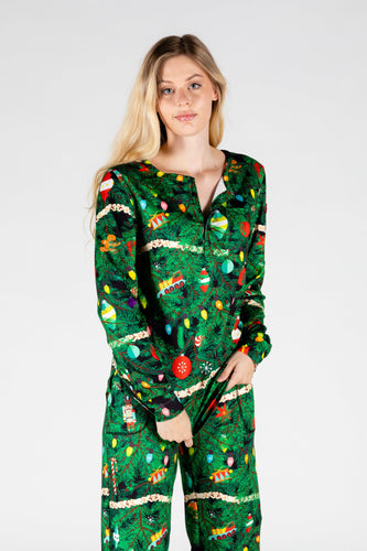 The Christmas Tree Camo | Women's Christmas Print Pajama Top