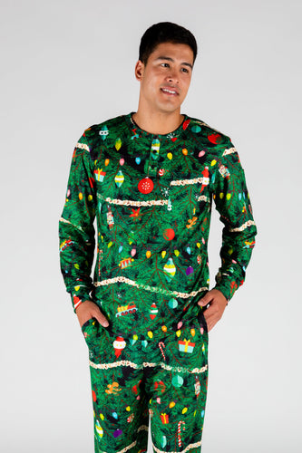 The Christmas Tree Camo | Men's Christmas Print Pajama Top