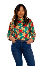 Load image into Gallery viewer, Christmas print gingerbread man turtleneck
