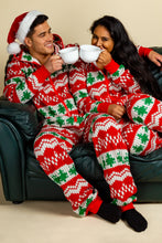 Load image into Gallery viewer, Couples matching holiday pjs
