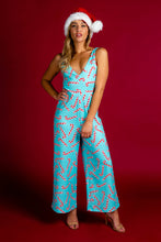 Load image into Gallery viewer, ladies christmas candy can print jumpsuit
