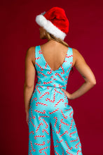 Load image into Gallery viewer, blue christmas jumpsuit for women
