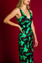 Load image into Gallery viewer, Women&#39;s Black and Green Holiday Jumpsuit
