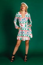 Load image into Gallery viewer, The offly white christmas wrap dress
