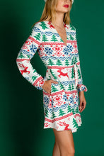 Load image into Gallery viewer, red white and green christmas dress
