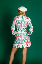 Load image into Gallery viewer, women&#39;s christmas pattern wrap dress
