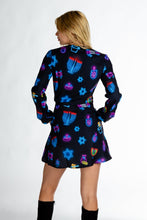 Load image into Gallery viewer, Hanukkah neon wrap dress for ladies
