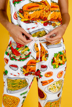 Load image into Gallery viewer, Feast of food thanksgiving pajamaralls for women
