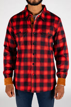 Load image into Gallery viewer, Red and black lumberjack pattern flannel
