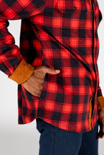 Load image into Gallery viewer, men&#39;s stretchy plaid flannel

