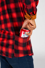 Load image into Gallery viewer, built in pocket mens flannel
