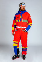 Load image into Gallery viewer, A man in a vintage ski suit, ready for a day of nostalgia and fun.
