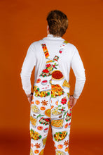 Load image into Gallery viewer, white thanksgiving pajamaralls for guys
