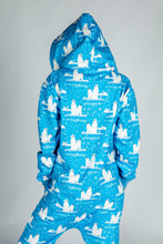 Load image into Gallery viewer, winter onesie pajamas with polar bears
