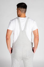Load image into Gallery viewer, heather grey pajama overalls for men
