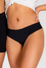 Load image into Gallery viewer, The Threat Level Midnight | Black Seamless Thong
