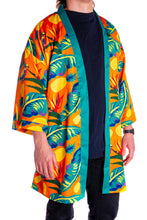 Load image into Gallery viewer, Men&#39;s orange hawaiian kimono 
