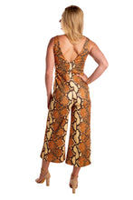 Load image into Gallery viewer, women&#39;s snake skin jumpsuit 
