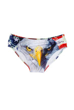 Load image into Gallery viewer, American flag eagle swim brief for men
