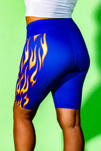Load image into Gallery viewer, back side flavortown flaming bike shorts

