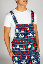 Load image into Gallery viewer, Mens Deer Themed Xmas Pajamaralls
