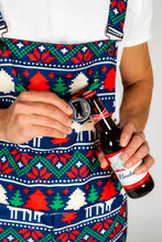 Load image into Gallery viewer, Mens Christmas Pajamaralls with Beer Bottle Opener
