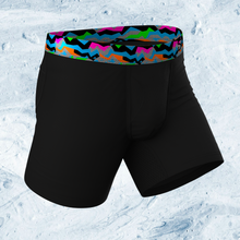 Load image into Gallery viewer, The 80s Called Black and Neon paradICE Cooling Ball Hammock Pouch Underwear
