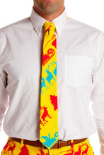 Load image into Gallery viewer, yellow christmas tie for men
