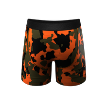 Load image into Gallery viewer, Close-up of Bambi Bunchers Camo Deer Ball Hammock¬Æ Pouch Underwear With Fly.
