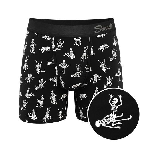 The Bare Back Bones Glow in the Dark Skeletons Ball Hammock Pouch Underwear