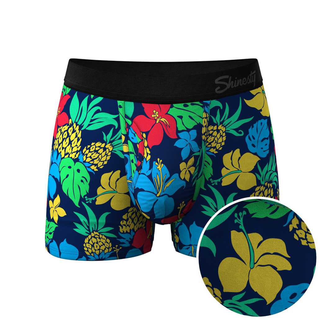 The Big Kahunas | Hawaiian Print Boxer Ball Hammock¬Æ Pouch Trunks Underwear