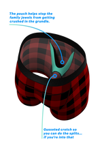 Load image into Gallery viewer, Plaid Ball Hammock Underwear
