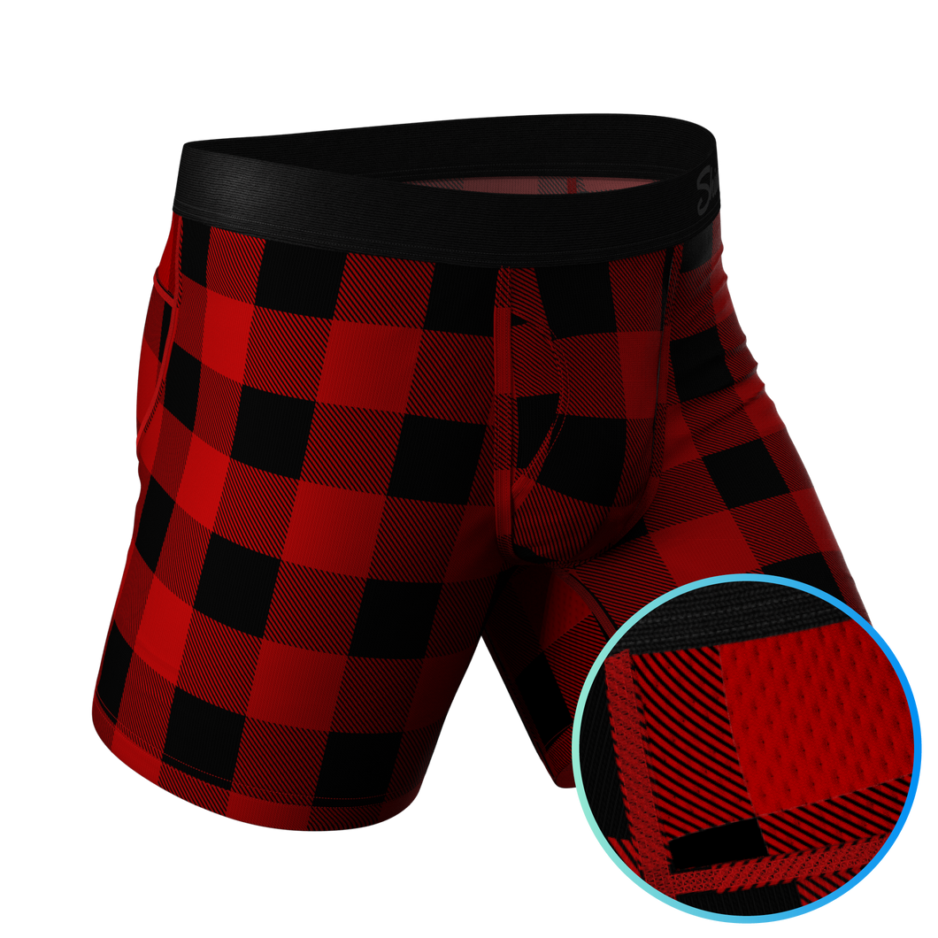 The Biggie Balls | Buffalo Check paradICE‚Ñ¢ Cooling Ball Hammock¬Æ Underwear With Fly