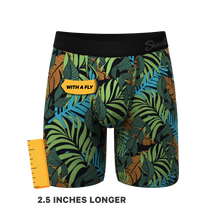 Load image into Gallery viewer, The Botanist | Tropical Leaves Long Leg Ball Hammock¬Æ Pouch Underwear With Fly
